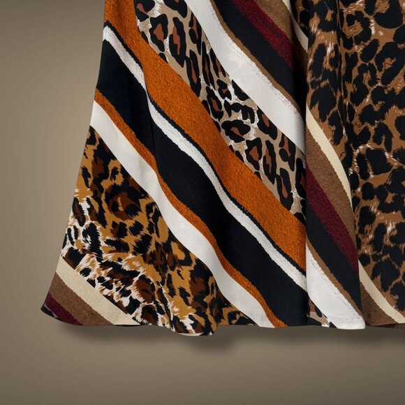 NWT Kobi Halperin Brooklyn Mixed Print Skirt Size L - Picture 3 of 4